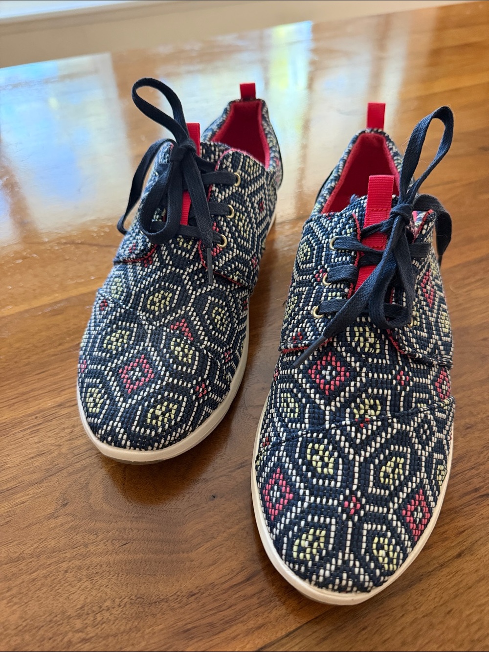 Toms Patterned Navy Canvas Sneakers